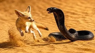 Thumbnail:  Fennec Fox Pup Faces a Black Cobra… Then This Happens 