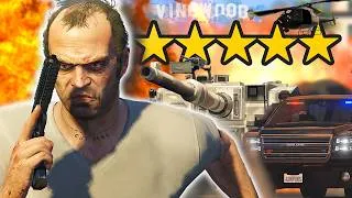 Thumbnail: I Beat GTA V With a Permanent 5-Star Wanted Level