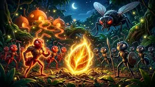 Thumbnail: Epic Ant Battle: Red vs Black Ants | Magical Seed Power | 3D Cartoon Jungle Adventure