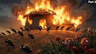 Thumbnail: “Part 3: Burning Ant Colony – Red vs Black Ants Epic Battle in Cartoon Jungle”