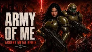 Thumbnail: Björk's "Army of Me" but it's a DOOM Boss Fight | Argent Metal Remix