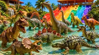 Thumbnail: 42 Dinosaurs 🦖🦕💦 Kids Learn at the Water Slide with Toys & Dinosaurs Cute Dino Animals