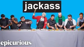 Thumbnail: We Lost Control of the Jackass Cast | Culinary Challenge | Epicurious