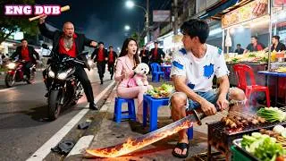 Thumbnail: Street punks cause trouble, BBQ uncle shocks all without moving! CEO offers $5M guard, he refuses!