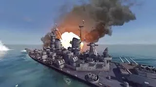 Thumbnail: HMS Thunderer Vs USS Iowa ~ Sea Power: WW2 Ships Mod