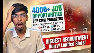Thumbnail: Latest Recruitment & Vacancy for Civil Engineers RRB JE, NPCC, IOCL & NEEPCO 2026