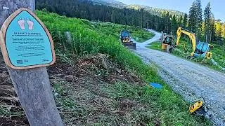 Thumbnail: Arbeiten bei Traumkulisse | Der Barfußweg wird schön langsam fertig