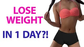 Thumbnail: How to LOSE WEIGHT FAST in 1 DAY!?