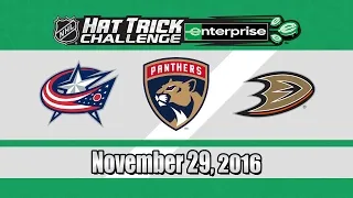 Thumbnail: The Blue Jackets Win! NHL Hat Trick Challenge - November 29, 2016