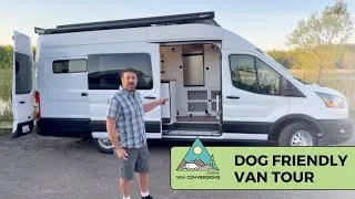 Thumbnail: Adventure-Ready Camper Van with Dog Kennel and Expandable bed: Ford Transit AWD Build | Minnesota