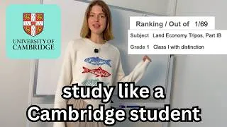 Thumbnail: how I studied to come top at Cambridge University