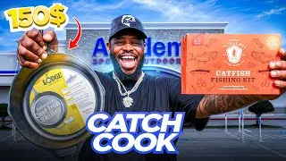 Thumbnail: Eat Only What I Can Catch With A Catfish Mystery Box! - $150 Academy Catch & Cook Challenge