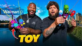 Thumbnail: Toy Rod Fishing Challenge - Can We Catch A Fish Bigger Then The Fishing Rod?!