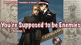 Thumbnail: Parody of AO3| You're Supposed To Be Enemies (season 1) Based on skits by FunkyFrogBait