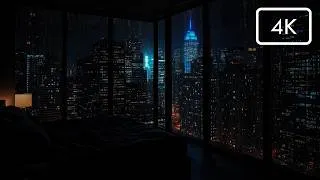 Thumbnail: NO ADS😴Luxury NYC Rainy Night☔Rain on Window& Cozy Lights for  Deep Sleep& Relaxing| Heavy Rain ASMR