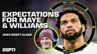 Thumbnail: Who is the BEST QB from the 2024 draft? 👀 Drake Maye, Caleb Williams or Jayden Daniels? | NFL Live