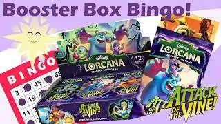 Thumbnail: Disney Lorcana Attack of the Vine Booster Box Bingo! Can I Pull Every Card?