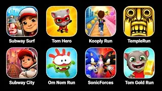 Thumbnail: Subway Surfers, Talking Tom Hero Dash, Kooply Run, Temple Run, Subway City, Om Nom Run, Sonic Forces