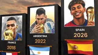 Thumbnail: fifa world cup winners 1930 TO 2026 🏆 - 4 country ranking