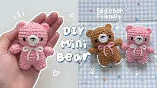 Thumbnail: ♡ Crochet Cute Mini Bear Tutorial| Quick & Easy | Beginner Friendly Tutorial ʕ •ᴥ• ʔ