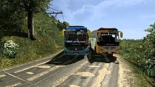 Thumbnail: African bus Zhongtong Mega vs Yutong on African dirty potholed road | Euro Truck simulator 2 | 1.54