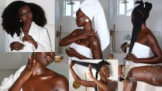 Thumbnail: my HAIRGROWTH + body care | EVERYTHING routine for longer, thicker hair faster + Glowing skin🌟