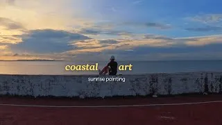 Thumbnail: Serene Coastal Art | Plein Air Oil Painting at Sunrise | ASMR | 4K