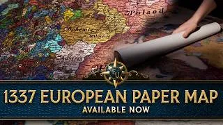 Thumbnail: 1337 Europe Paper Map by Kartenverk — Available Now
