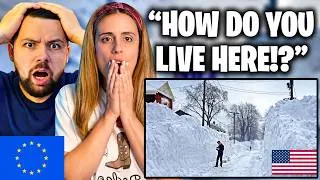 Thumbnail: European Couple Reacts to American States with the WORST Weather!
