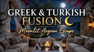 Thumbnail: Relaxing Greek & Turkish Fusion 🌙 | Oud & Bouzouki Music | Moonlit Aegean Escape