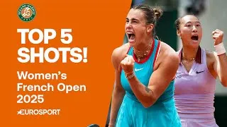 Thumbnail: Top 5 Shots Women: Sablenka, Swiatek, Zheng & MORE 🔥 | 2025 French Open Highlights 🇫🇷