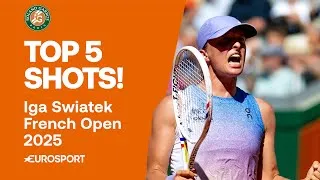 Thumbnail: Top 5 Shots: Iga Swiatek 🔥 | 2025 French Open Highlights 🇫🇷