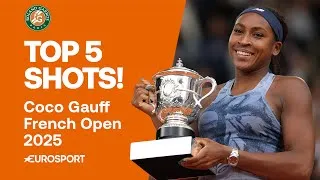 Thumbnail: Top 5 Shots: French Open Champion Coco Gauff 🏆 | 2025 French Open Highlights 🇫🇷