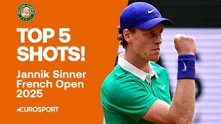 Thumbnail: Top 5 Shots: Jannik Sinner 🔥 | 2025 French Open Highlights 🇫🇷