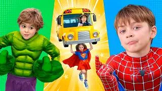 Thumbnail: Superhero Bus Challenge + More Adventures for Kids