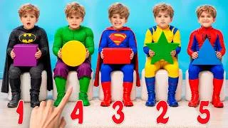 Thumbnail: Eva and her Superhero Friends are learning shapes and numbers