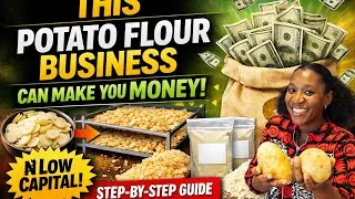 Thumbnail: Start a Profitable Potato Flour Business 💰 | Production & Packaging Guide #foodprocessingnigeria 