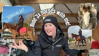 Thumbnail: Day in the life as a full time equestrian rider! // School 3 horses with me! Journey to 2⭐️ eventing