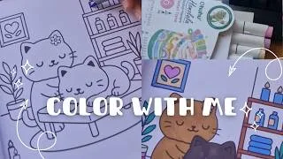 Thumbnail: Color With Me | Fluffy Friends Cats 🐱 | Cat Spa Day | Ohuhu Pastel Markers