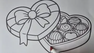 Thumbnail: Valentine’s Day Chocolate Box Coloring 🍫🎀 | Relaxing Cozy ASMR (No Talking)