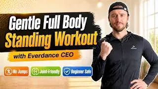 Thumbnail: Gentle Full Body Standing Workout with Everdance CEO – No Jumps, Joint Friendly & Beginner Safe