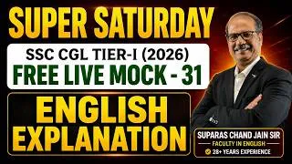 Thumbnail: SSC SUPER SATURDAY MOCK-31 ENGLISH EXPLANATION | JAIN SIR