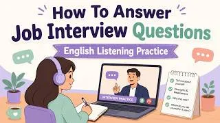Thumbnail: Common Job Interview Questions Answered | Speak English Confidently