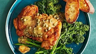 Thumbnail: Quick Chicken-Thigh Piccata With Broccoli Rabe | Pantry Staples | Everyday Food with Sarah Carey