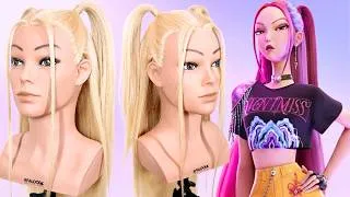 Thumbnail: MIRAS HALF UP Step By Step 💜 K-POP DEMON HUNTERS 💜 Hairstyles for Beginners with NO Experience
