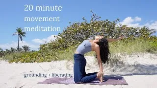 Thumbnail: 20 minute movement meditation yoga | grounding + liberating