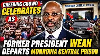 Thumbnail: Cheering Crowd Celebrates As Former President Weah Departs Monrovia Central Prison