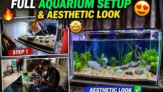 Thumbnail: 💎 Aesthetic Aquarium Setup at Home 🏡🐟 | Full Build in 4K 🎥⏳ | Must Watch! 🔥{ Part I}