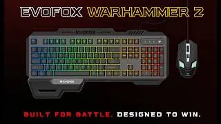 Thumbnail: EvoFox Warhammer 2 Gaming Keyboard & Mouse Combo | Rainbow RGB | 7200 DPI | Magnetic Wrist Rest