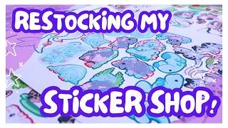 Thumbnail: STUDIO VLOG ♡ Making £400+ worth of sticker inventory for my small art business!